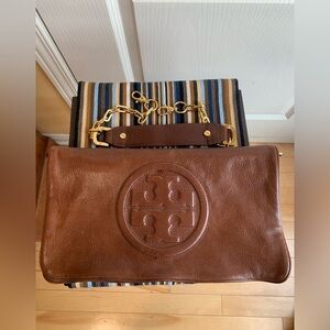 Tory Burch Brown Leather  shoulder /Clutch